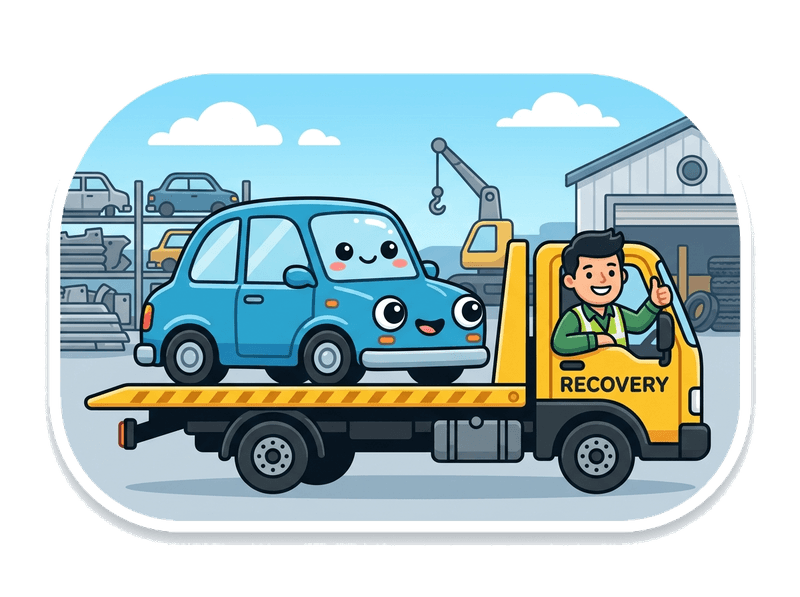 Scrap Car Collection service illustration